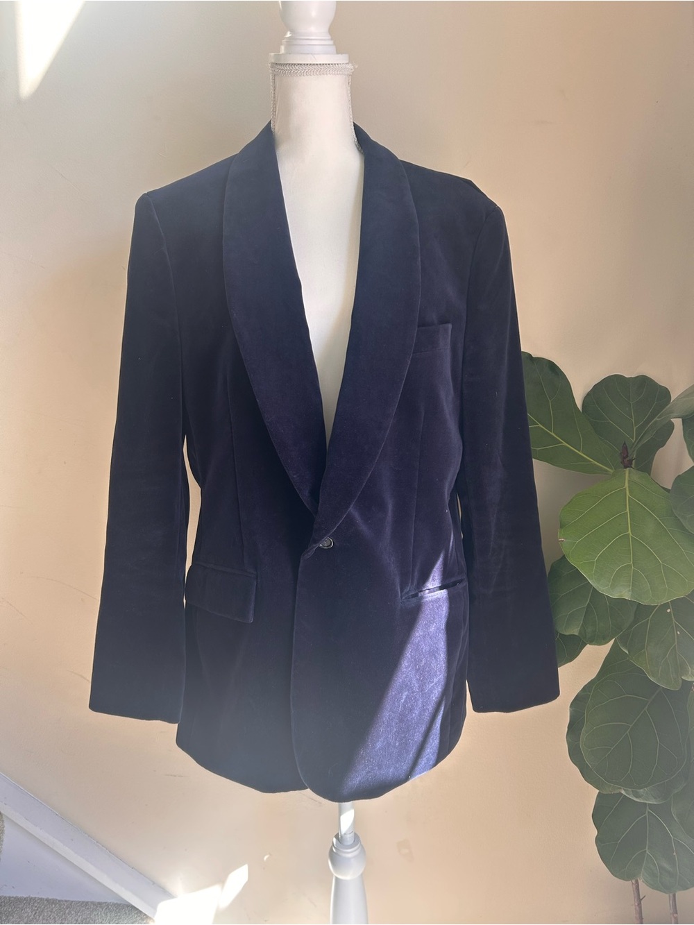 J crew ludlow velvet Navy Velvet Blazer -men 44R